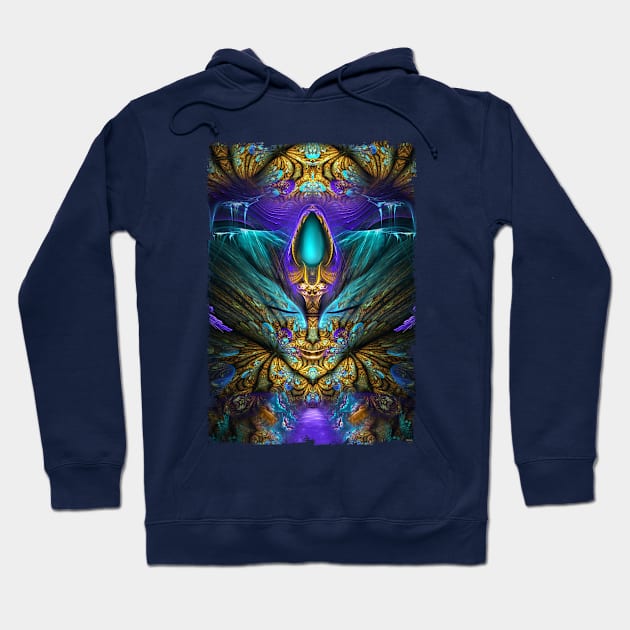 Transcendental Visionary Fractal Manafold Art Hoodie by Manafold